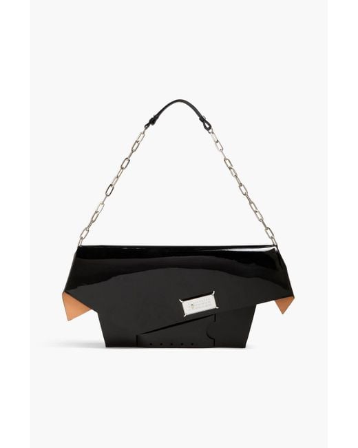 Maison Margiela White Snatched Glossed-Leather Clutch