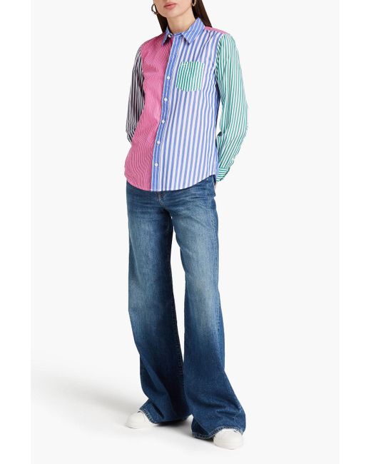 Alex Mill Pink Striped Cotton-poplin Shirt