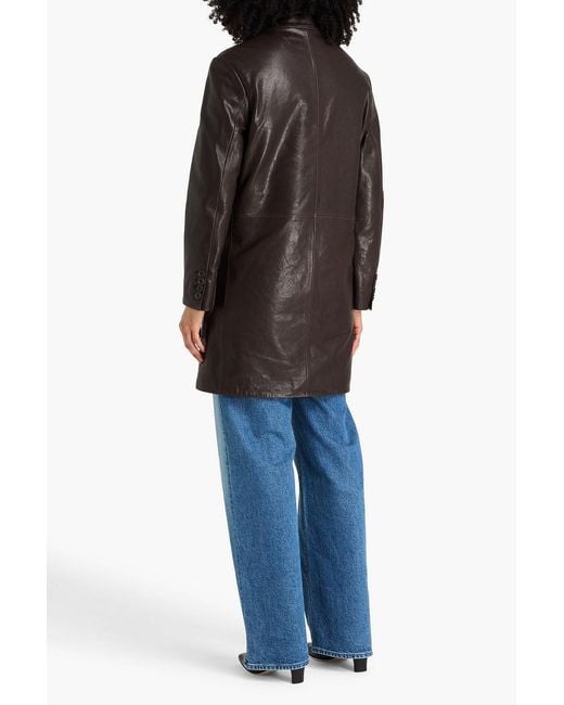 Bally Black Leather Coat