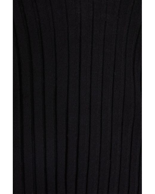 IRO Black Lenno pullover aus gerippter merinowolle