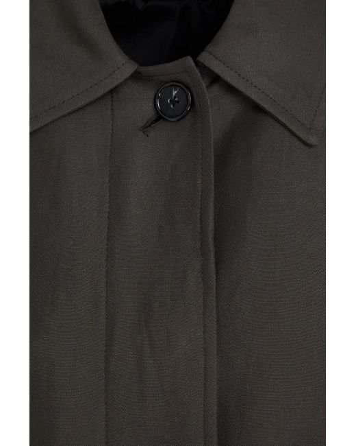 Totême  Black Minimalist Twill Trench Coat