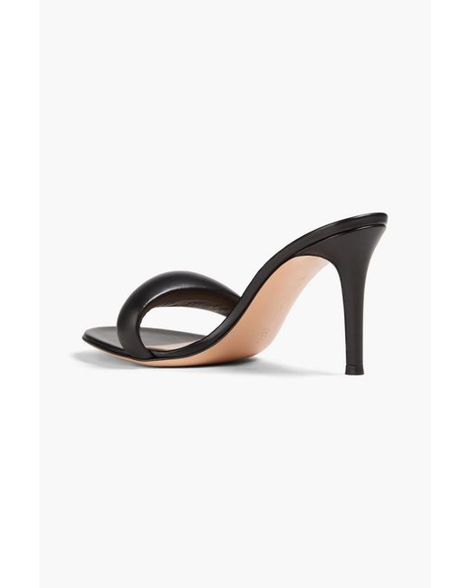 Gianvito Rossi Black Bijoux 85 Leather Mules