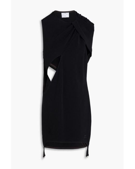 Courreges Black Cutout Crepe Mini Dress
