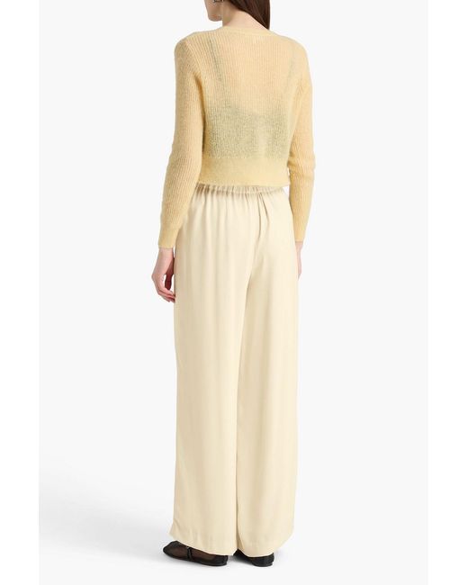 Rag & Bone Natural Blanca Satin Wide-Leg Pants