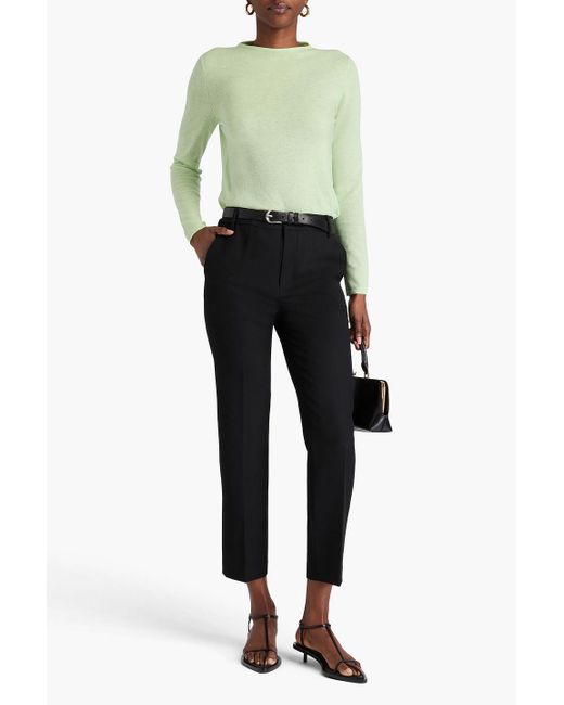 Tibi Green Wool-blend Sweater