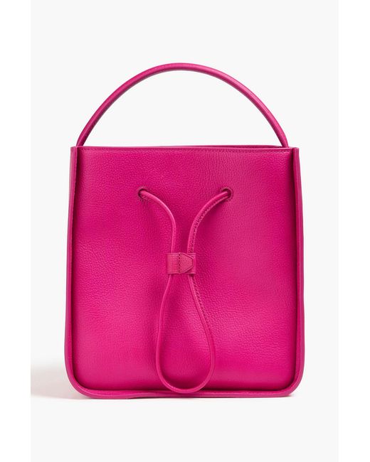 3.1 Phillip Lim Pink Soleil Small Pebbled-Leather Bucket Bag