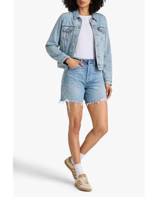 Citizens of Humanity Blue Marlow Distressed Denim Shorts