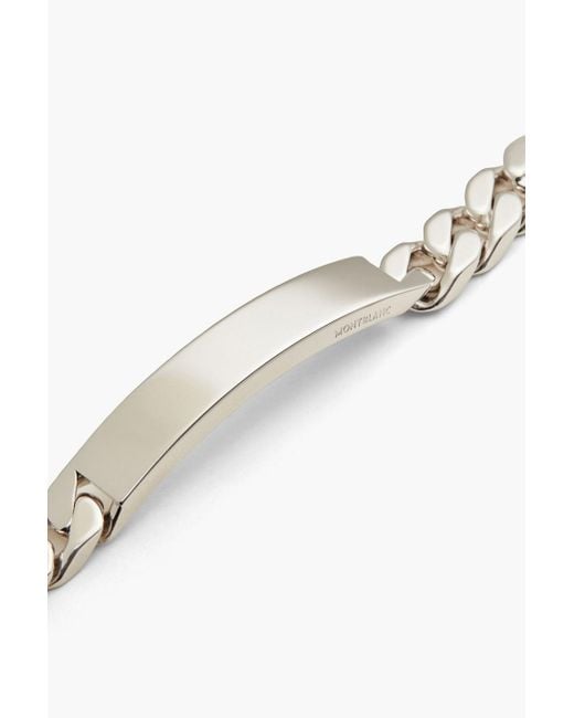 Montblanc Metallic Silver Bracelet for men