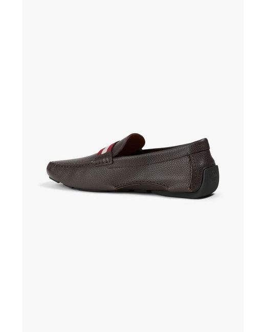 Bally Black Waltec Pebbled-Leather Driving Shoes for men