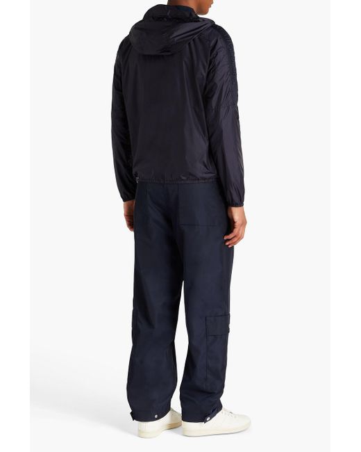 Emporio Armani Blue Shell Hooded Track Jacket for men