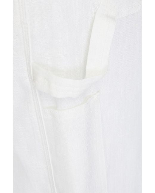 Dunhill Hose aus leinen-canvas mit gürtel in White für Herren