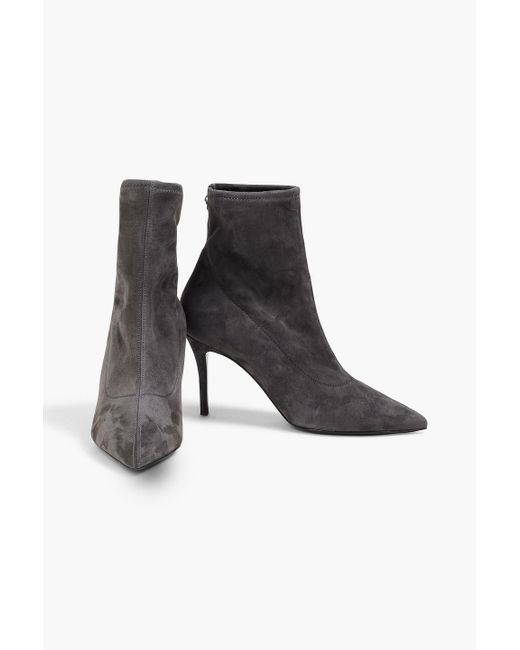 Giuseppe Zanotti Gray Mirea Suede Sock Boots