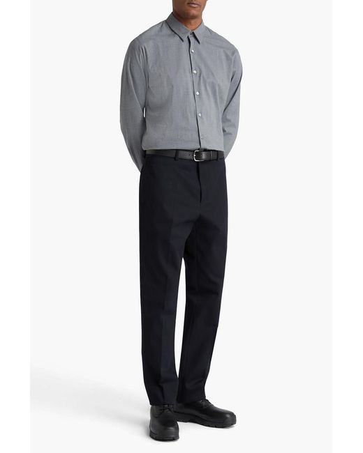 Jil Sander Blue Cotton-gabardine Pants for men