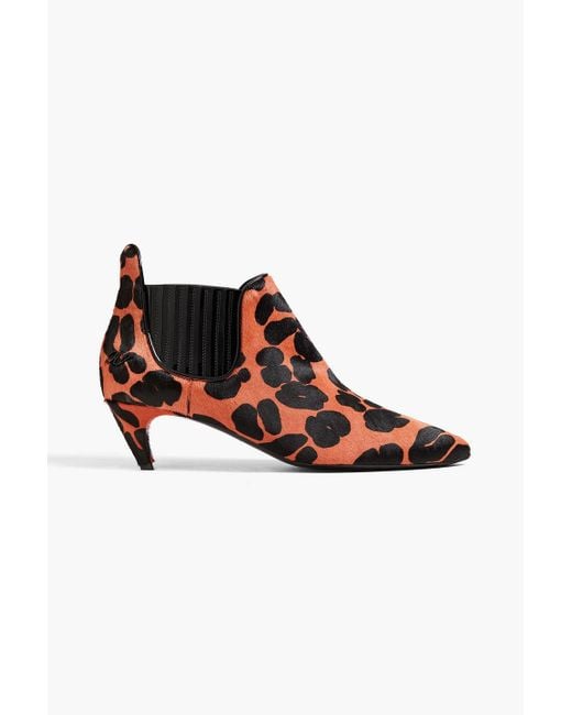 Roger Vivier Brown Leopard-print Calf Hair Ankle Boots