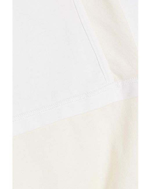 Jacquemus White Layered Flocked Cotton-jersey T-shirt for men