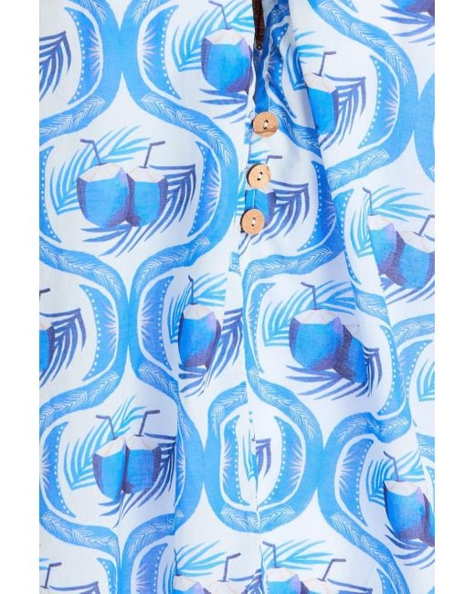 Farm Rio Blue Oberteil aus baumwolle mit print