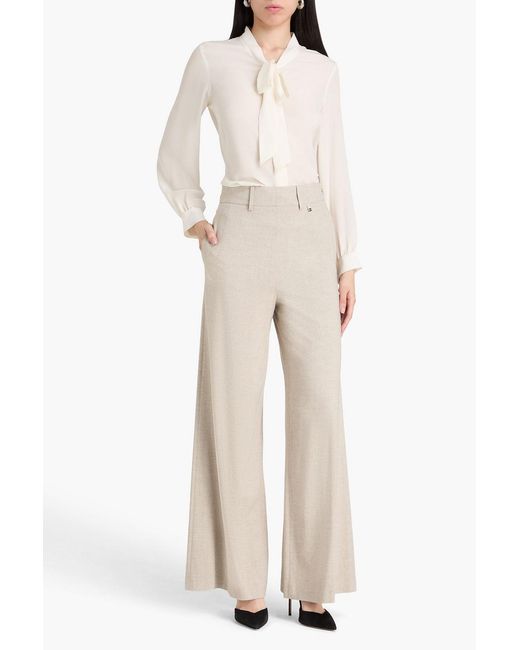 Herno Natural Flannel Wide-leg Pants