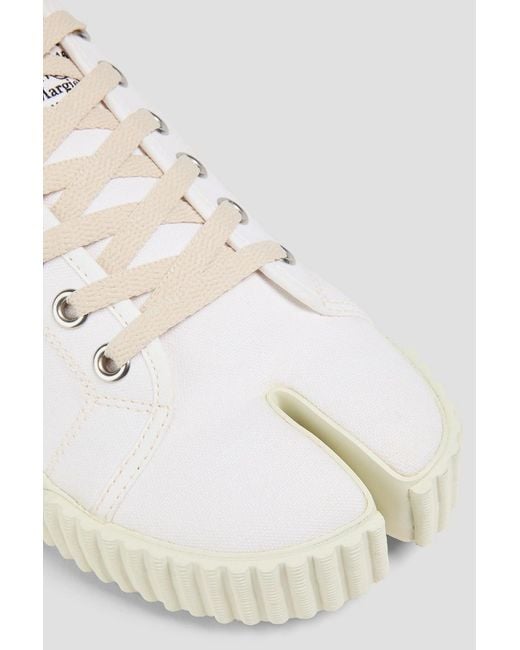 Maison Margiela White Tabi Split-Toe Canvas Sneakers for men