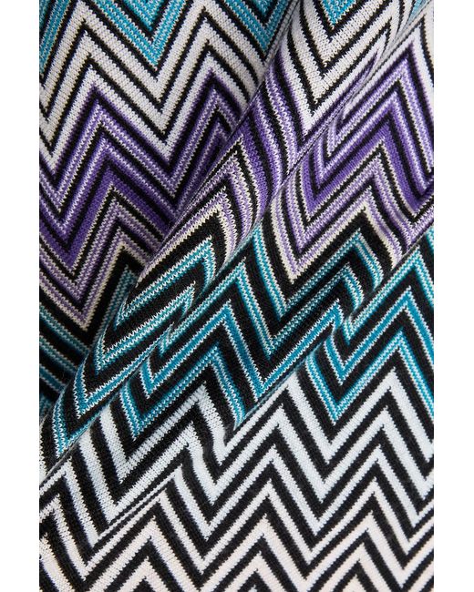Missoni Blue Wool Mini Dress