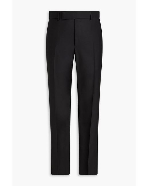 Dunhill Black Wool And Silk-Blend Pants for men