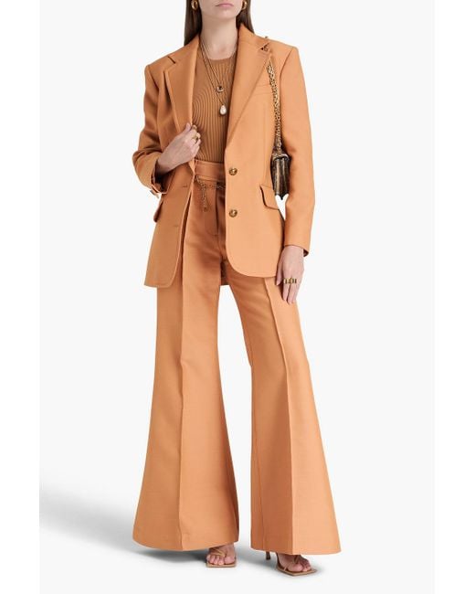 Zimmermann Orange Wool-blend Blazer