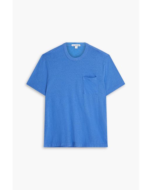 James Perse T-shirt aus jersey aus einer baumwoll-leinenmischung in Blue für Herren