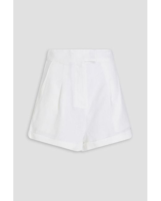 Bondi Born White Antigua Linen Shorts