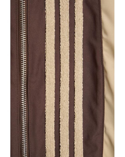 Adidas Brown Shell-Trimmed Jersey Track Jacket for men