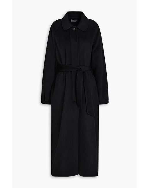Claudie Pierlot Black Wool-blend Felt Coat