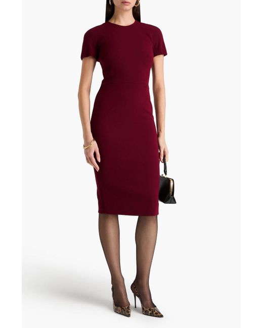 Victoria Beckham Red Crepe Dress