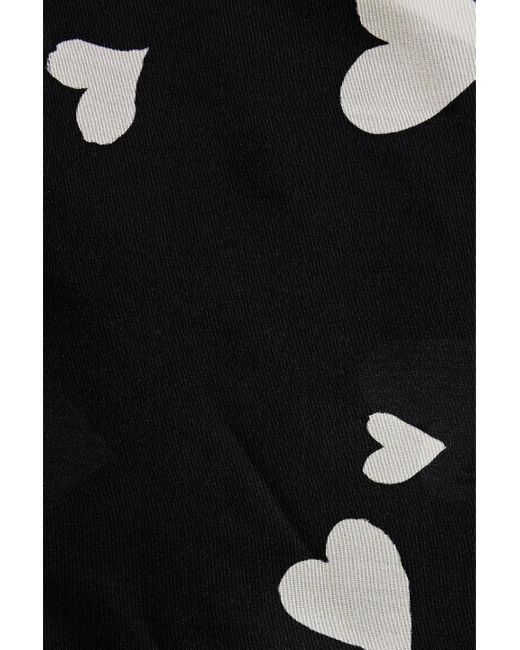 Marni Black Tie-detailed Printed Cotton Top