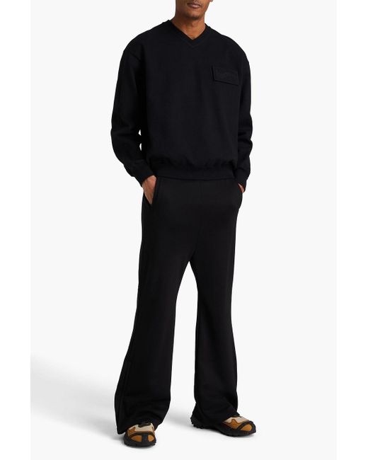 Jacquemus Santon sweatshirt aus baumwollfrottee mit logoapplikation in Black für Herren