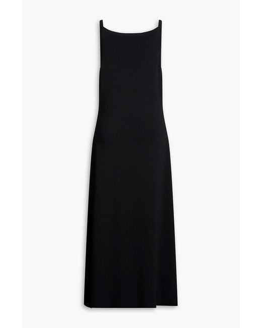 Joseph Black Stretch-Knit Midi Dress