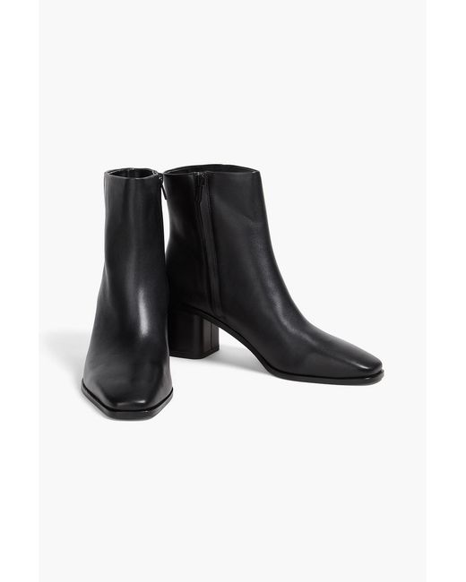 Vince Black Gema Leather Ankle Boots