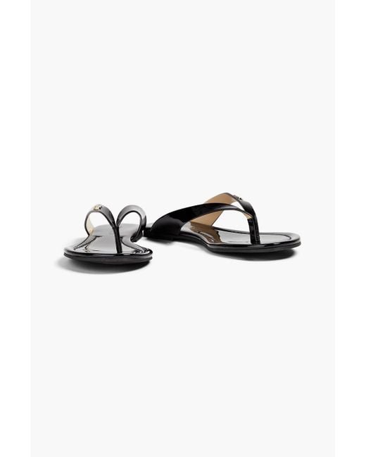 Patent leather cheap flip flops