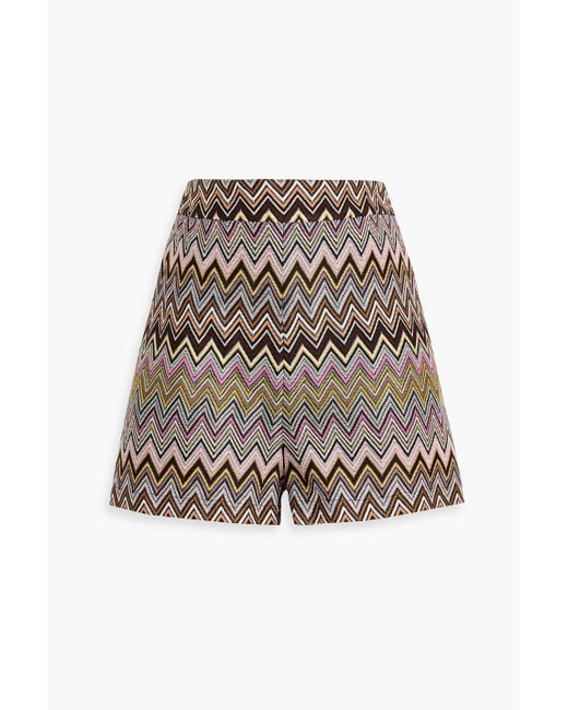 Missoni Pink Crochet-Knit Shorts