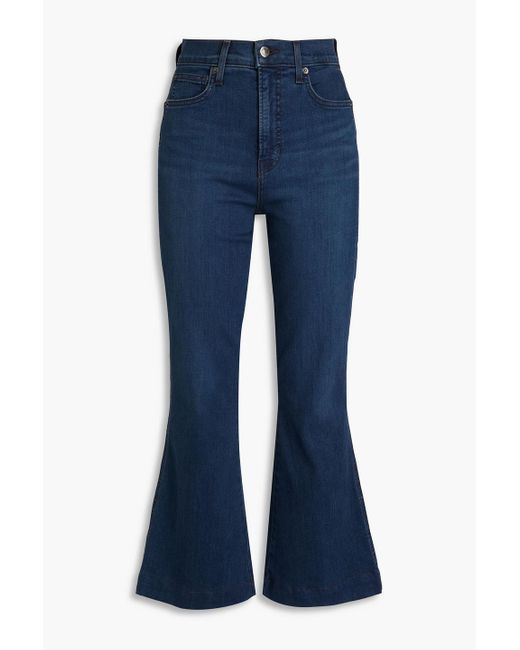 Veronica Beard Blue High-rise Flared Jeans