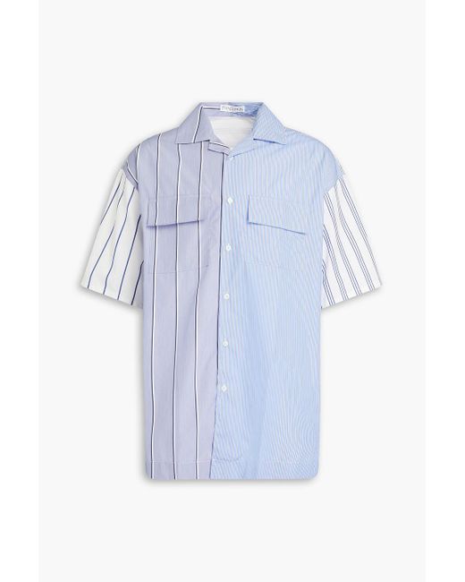 J.W. Anderson Blue Striped Cotton-blend Poplin Shirt for men