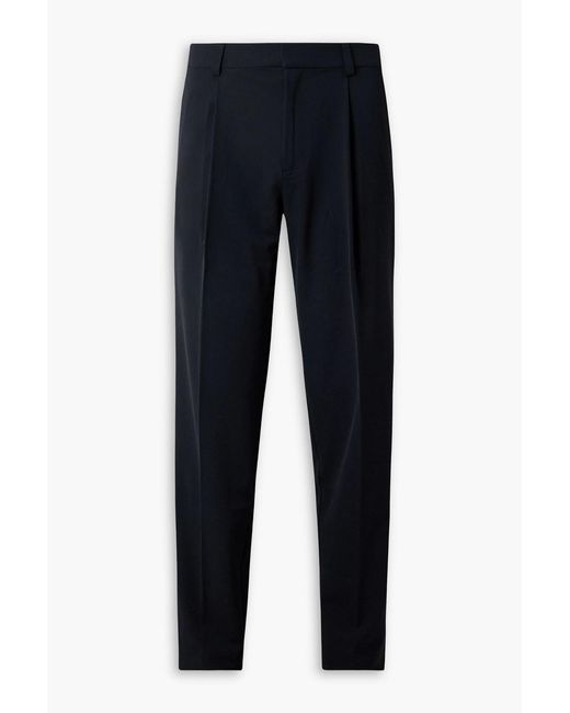 G/FORE Blue Tapered Pleated Stretch-Twill Pants for men