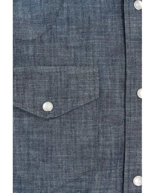 Slowear Blue Glanshirt Cotton-chambray Shirt for men