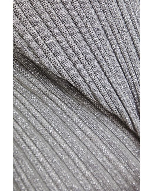 Nicholas Gray Aksel Cutout Ribbed-knit Midi Dress