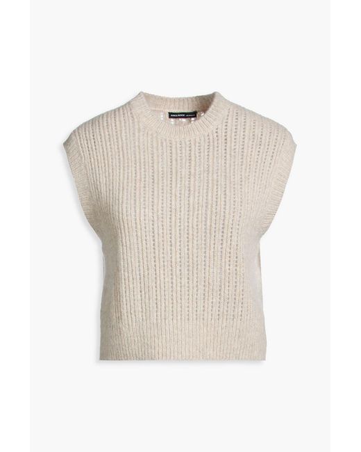 James Perse White Cashmere And Silk-blend Vest