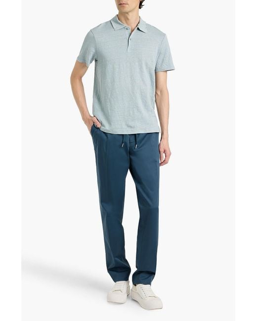 Sandro Blue Cotton-Blend Twill Drawstring Pants for men