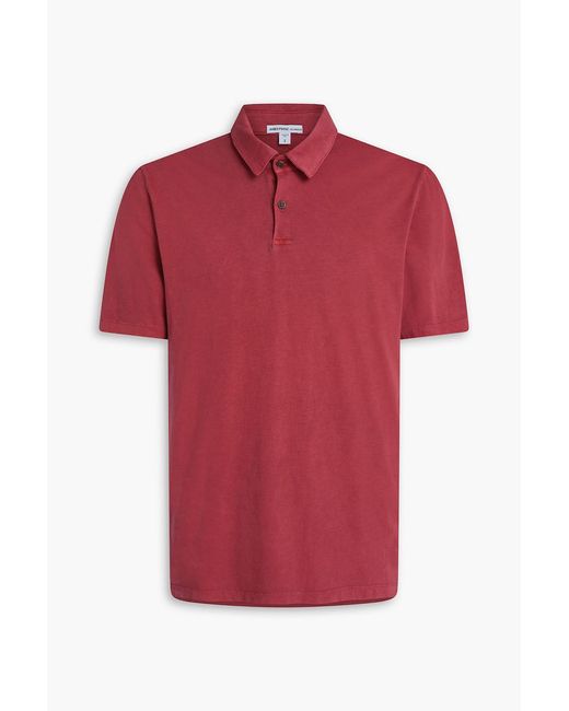 James Perse Pink Supima Cotton-Jersey Polo Shirt for men