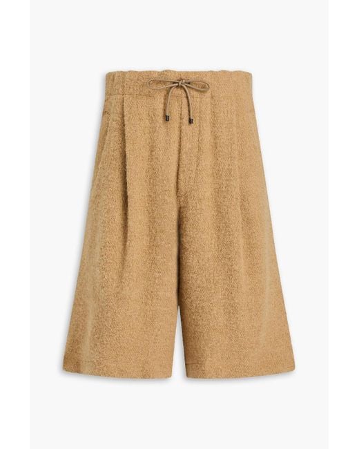 Dries Van Noten Shorts aus tweed aus einer jutemischung mit tunnelzug in Natural für Herren