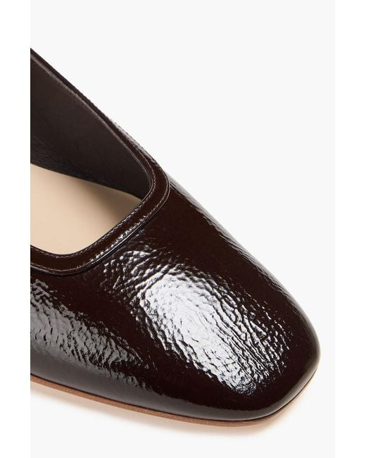 Le Monde Beryl Black Ballet Patent-Leather Mary Jane Flats