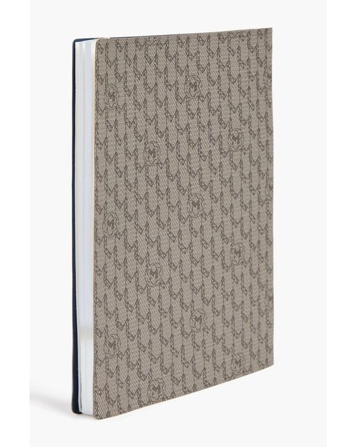 Montblanc Gray Sta Logo-Print Textured-Leather Notebook for men