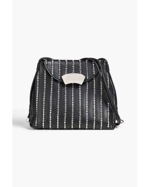 3.1 Phillip Lim Black Crystal-Embellished Leather Cross-Body Bag