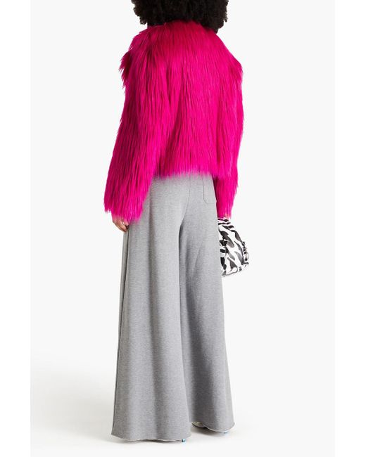 Stand Studio Pink Faux Fur Jacket