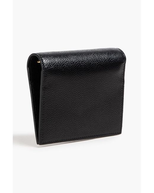 Thom Browne Black Pebbled-Leather Cardholder